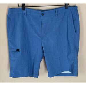 GREG NORMAN MENS FLAT FRONT CHINO GOLF SHORTS BLUE TAG SIZE 38